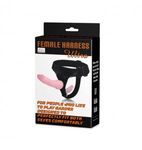 BAILE - Double Dongs Strap Ons Realistic Dildo Harness (L:16.5cm - D:3.5cm)